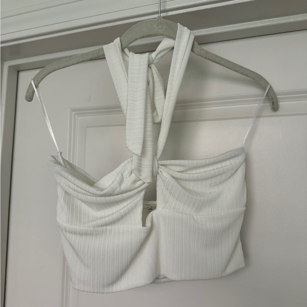 Lelis cropped halter top